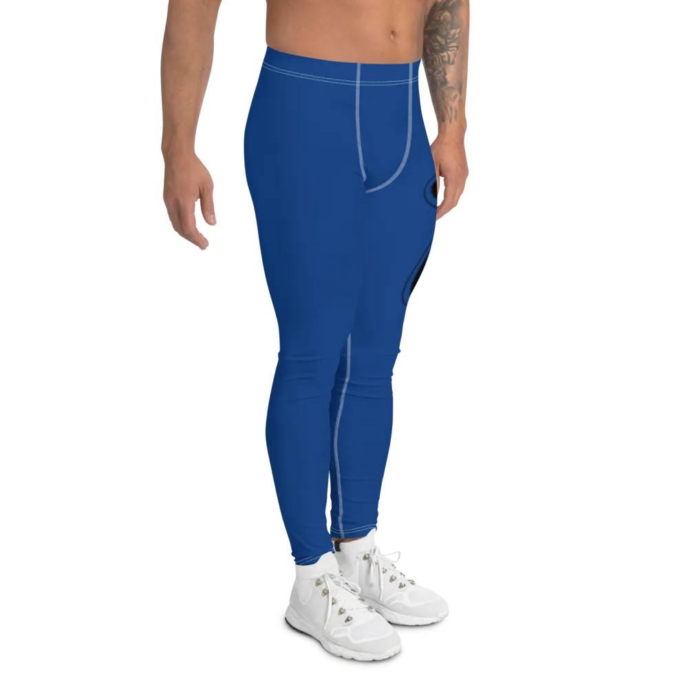 Athletic Apparatus Blue 2 Black logo White stitch V2 Men's Leggings