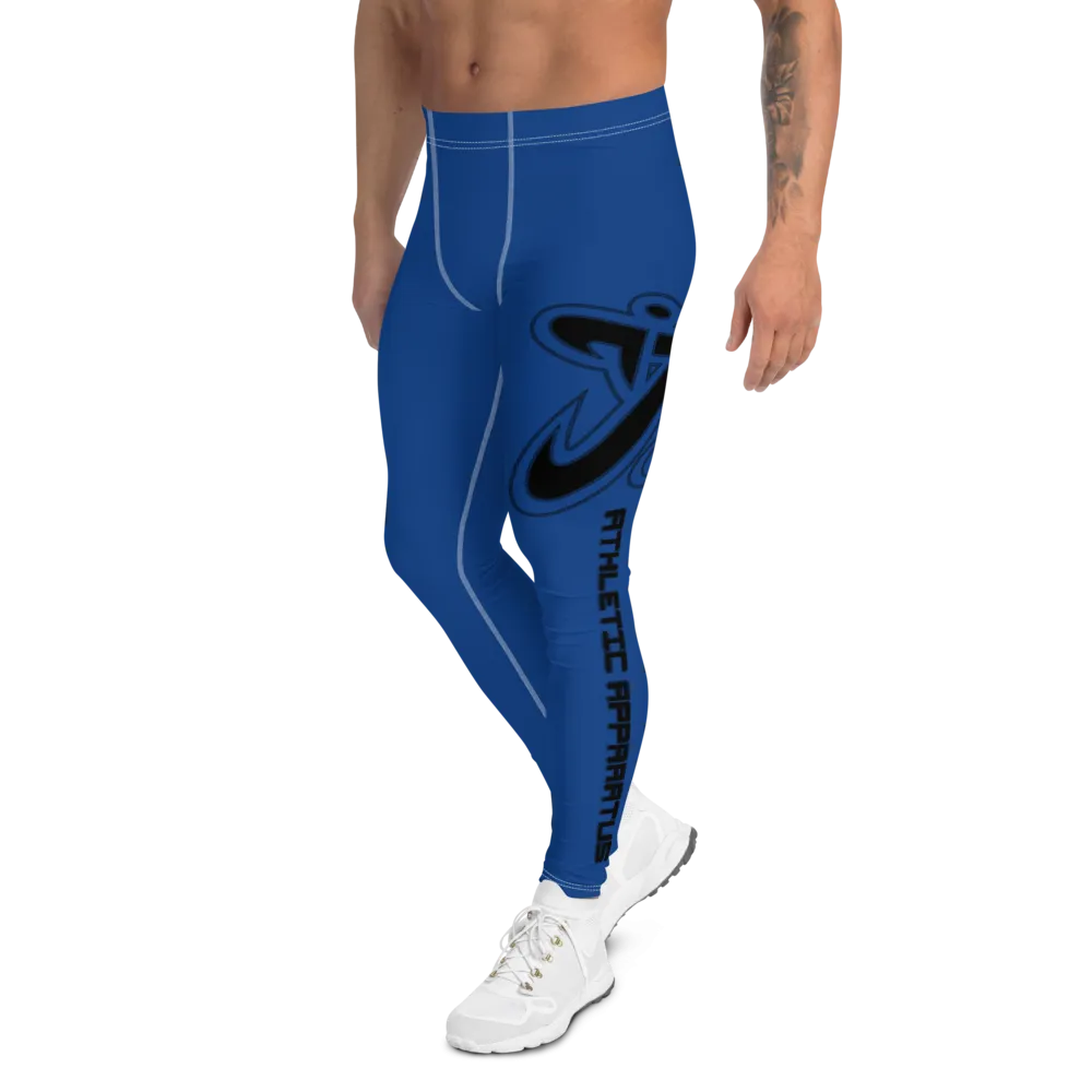 Athletic Apparatus Blue 2 Black logo White stitch V2 Men's Leggings