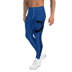 Athletic Apparatus Blue 2 Black logo White stitch V2 Men's Leggings