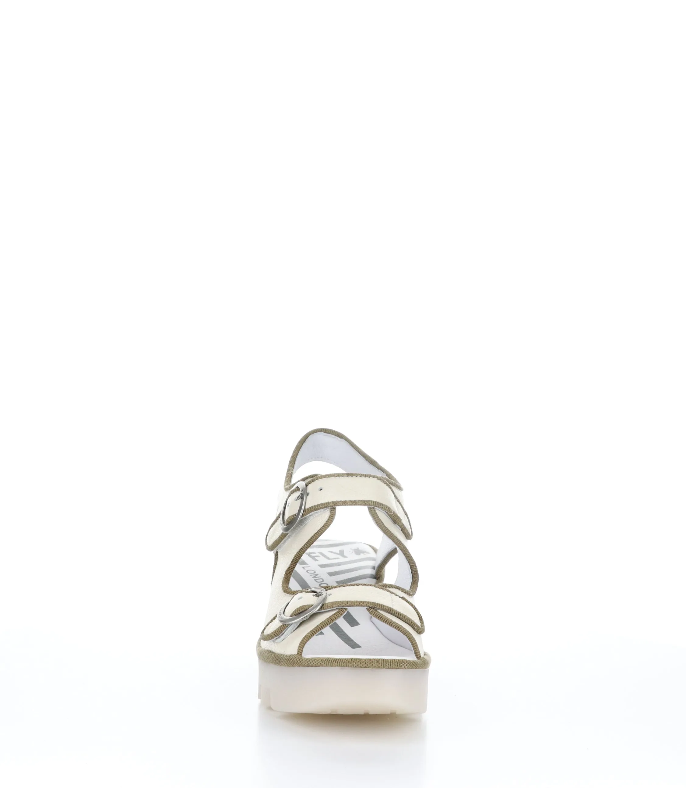BARA355FLY OFF WHITE Wedge Sandals|BARA355FLY Chaussures �� Bout Rond in Blanc