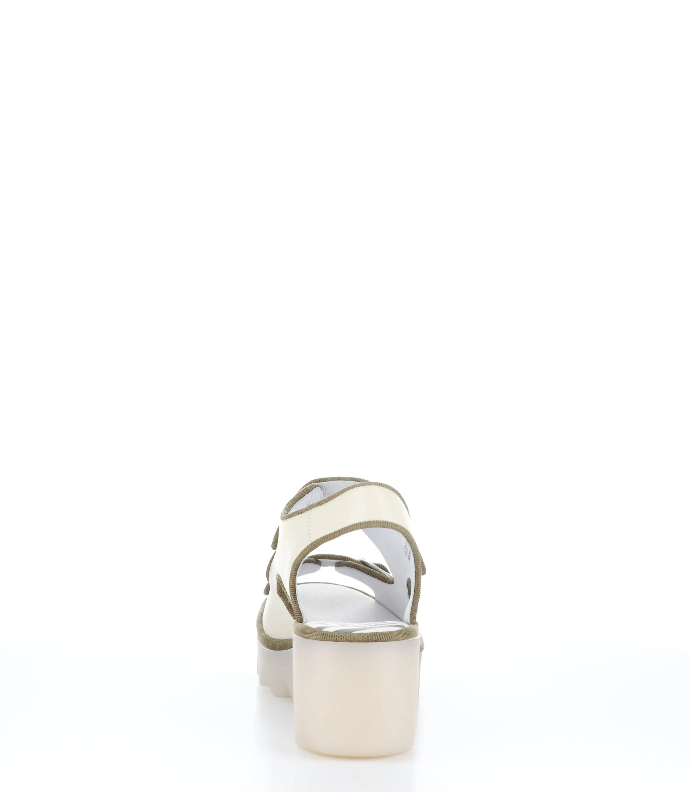 BARA355FLY OFF WHITE Wedge Sandals|BARA355FLY Chaussures �� Bout Rond in Blanc