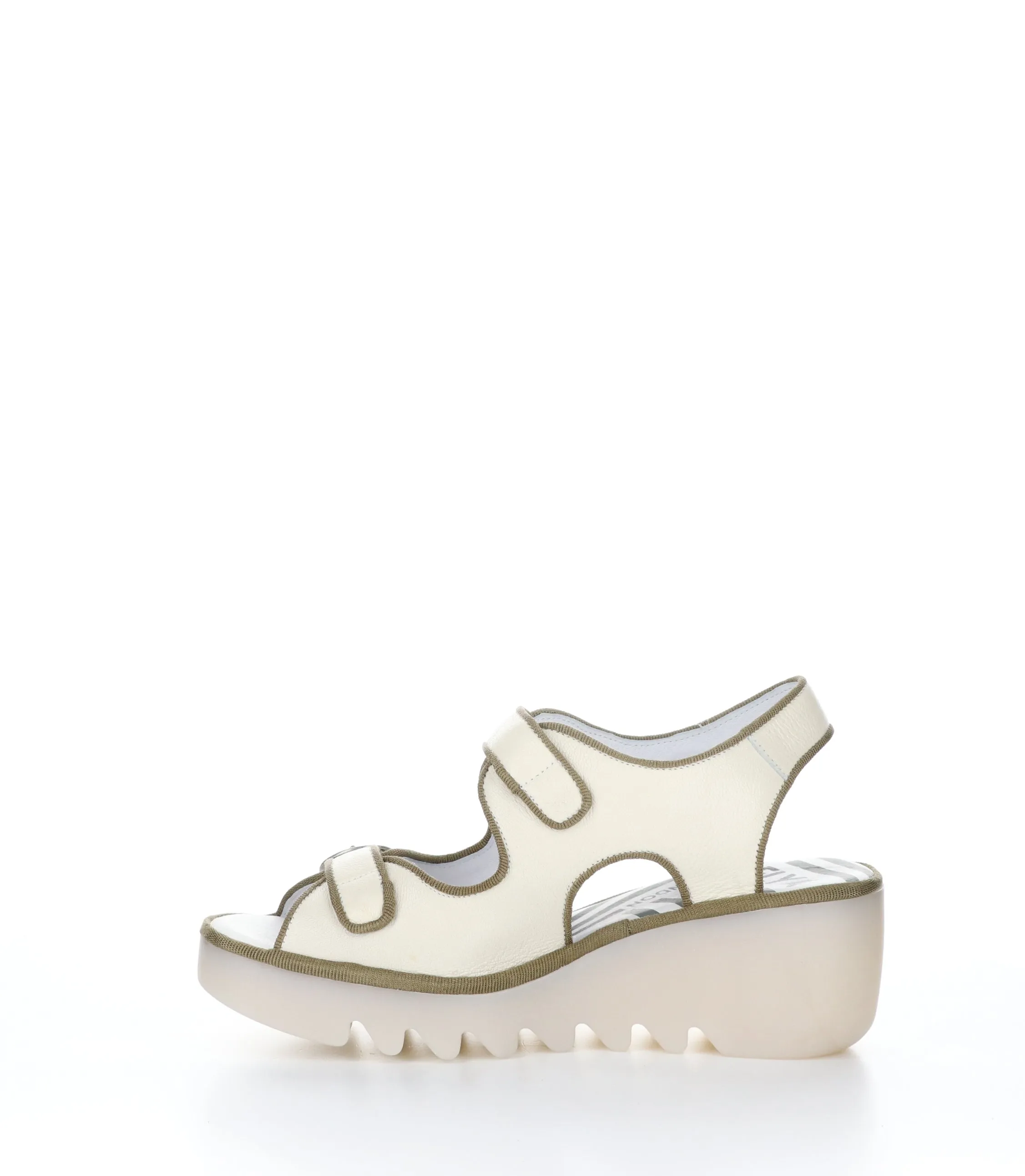 BARA355FLY OFF WHITE Wedge Sandals|BARA355FLY Chaussures �� Bout Rond in Blanc