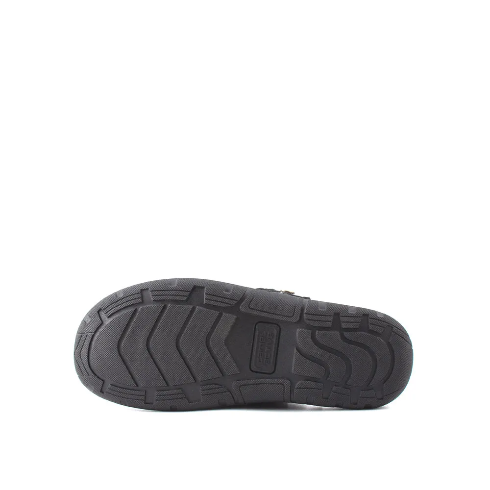camel active Leather Covered Toe Slip On Sandals Men Black KINGLEY-892411-FF3SV-1