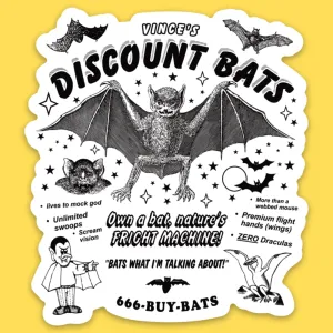 'Discount Bats' Sticker