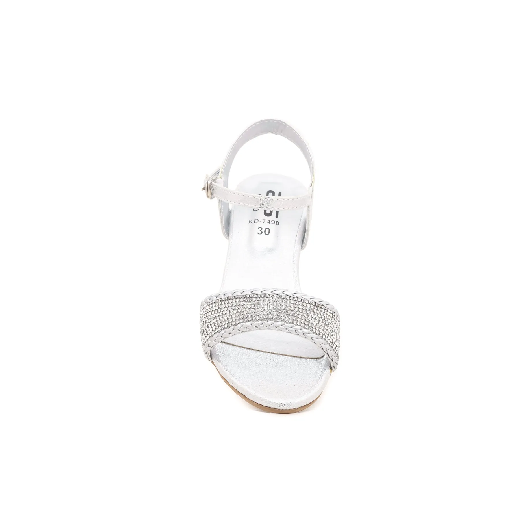 Girls Silver Fancy Sandal KD7490