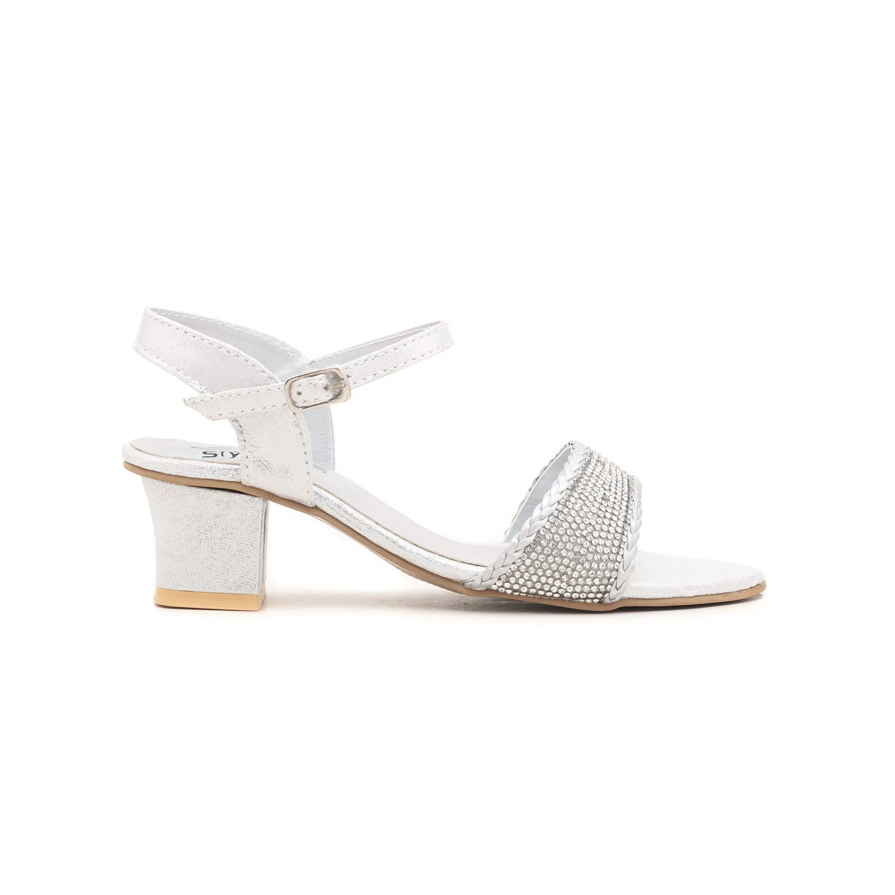 Girls Silver Fancy Sandal KD7490