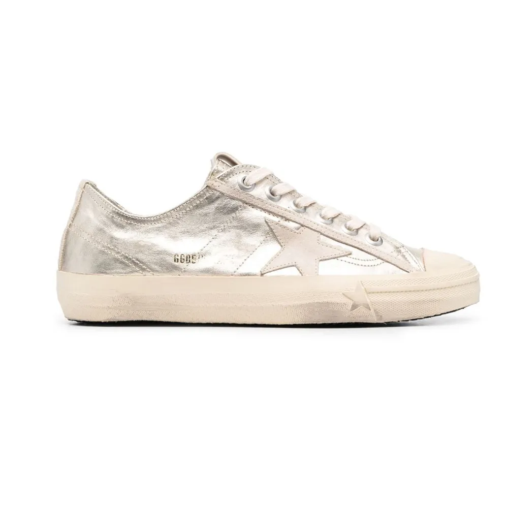 Golden Goose - V-Star 2 Laminated - PLATINUM/SEEDPEARL