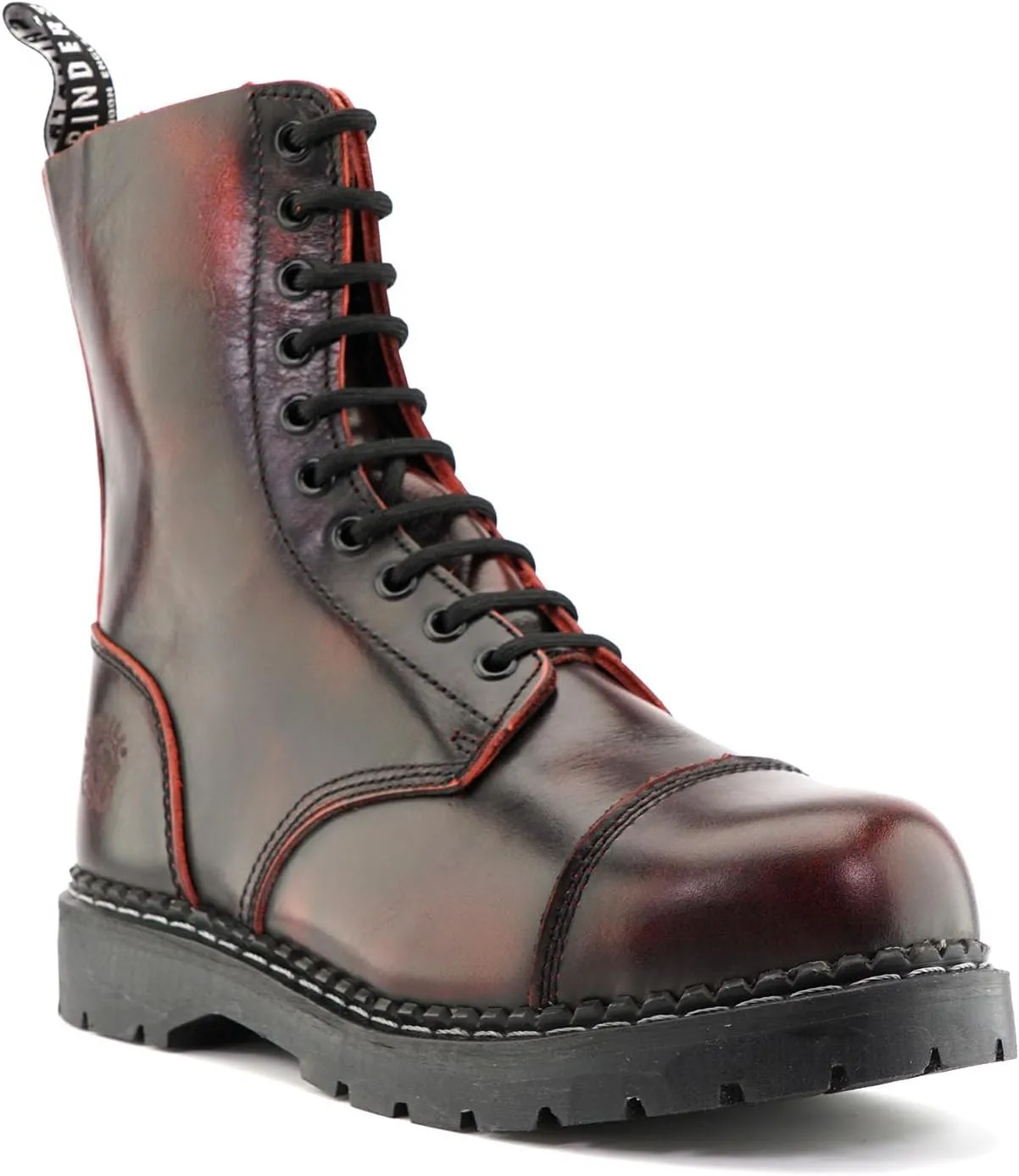 Grinders Unisex Stag ACS Leather Steel Toe Lace Up Boots