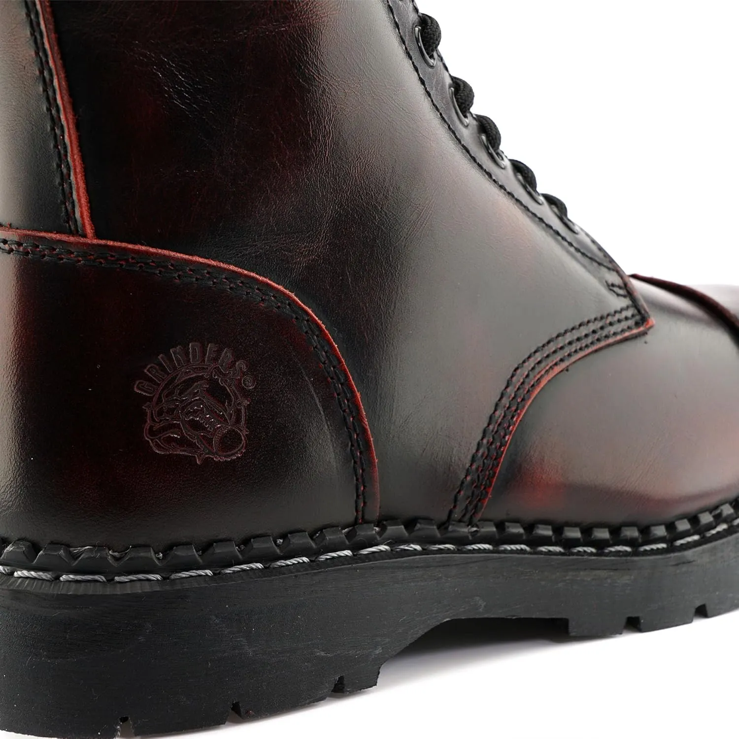 Grinders Unisex Stag ACS Leather Steel Toe Lace Up Boots