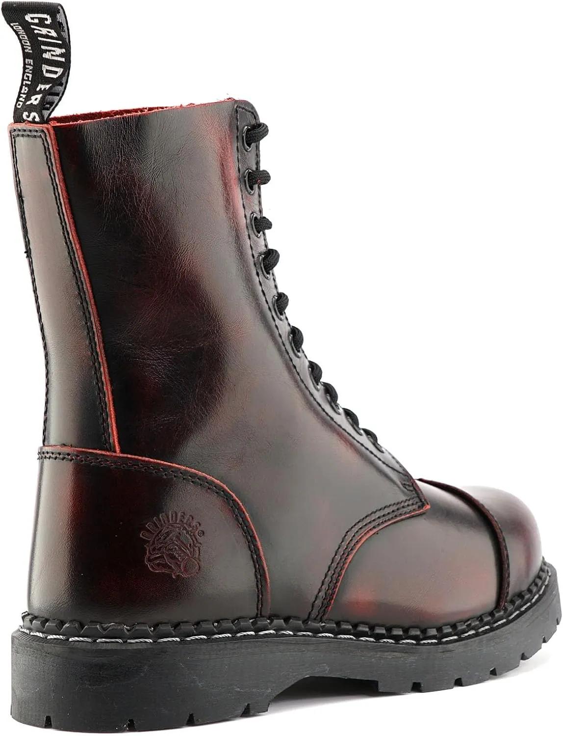 Grinders Unisex Stag ACS Leather Steel Toe Lace Up Boots