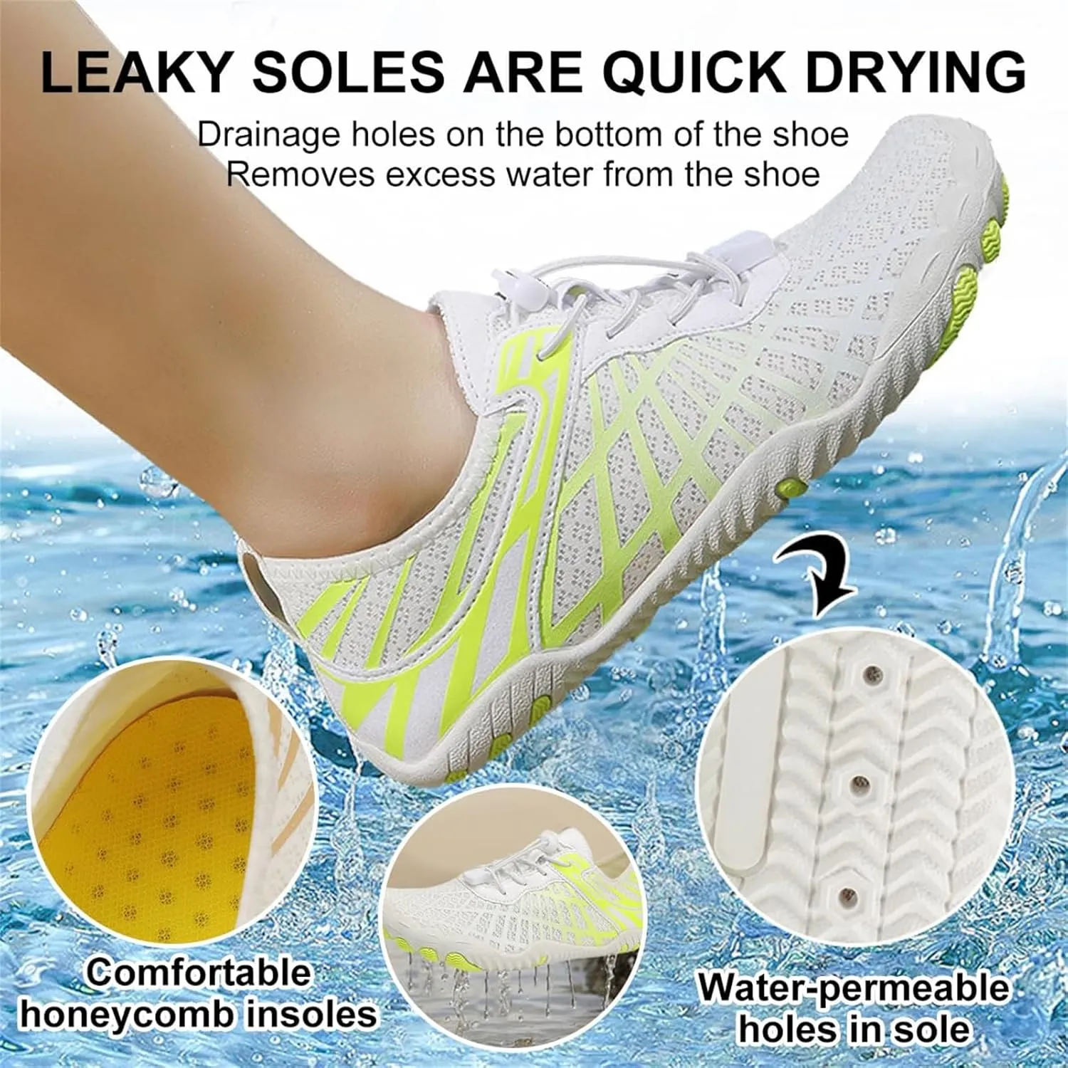 Hike Barefoot Shoes Women Men Healthy & Non-Slip Quick Dry Wide Toe Athletic Footwear Running Hiking Pool Beach Water Shoes Breathable Lightweight Walking Sneakers Unisex