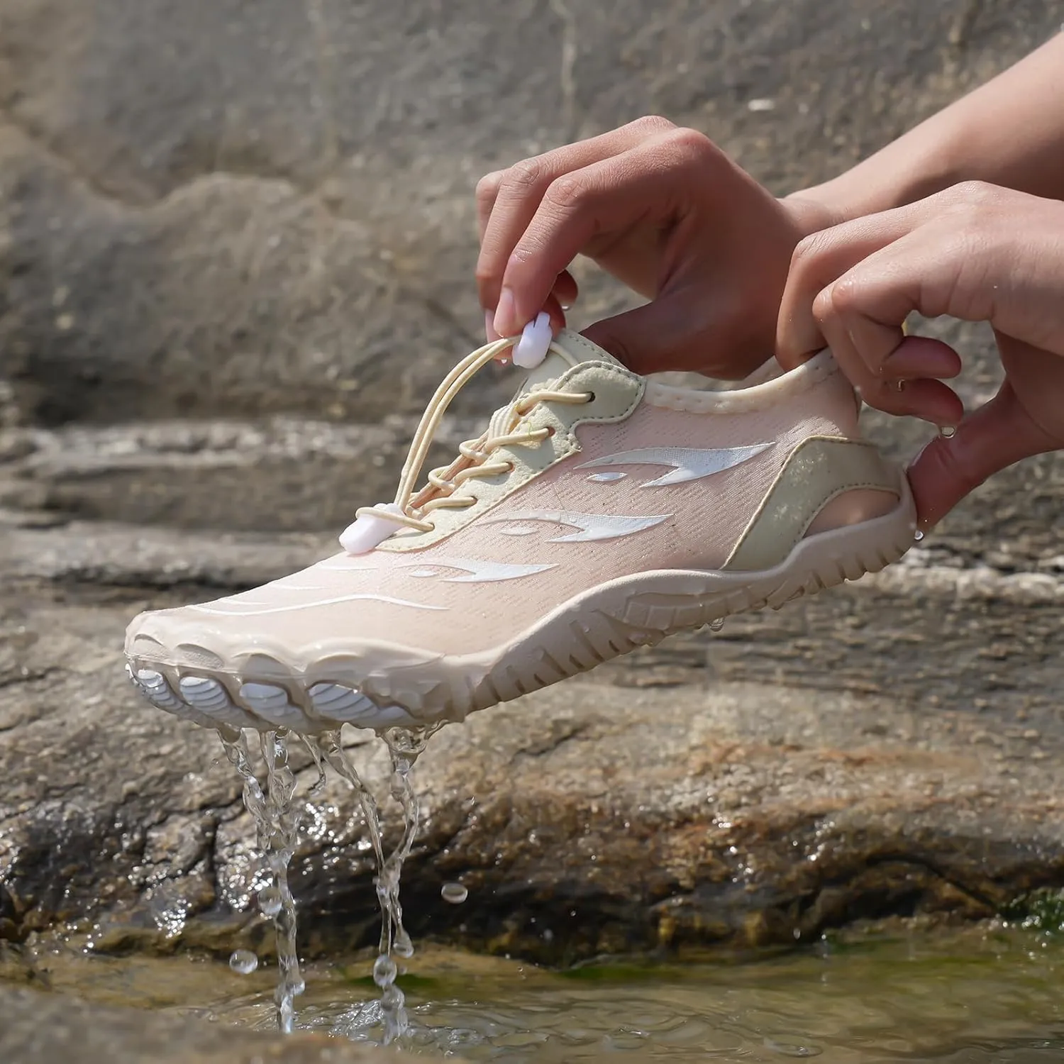 Hike Barefoot Water Shoes for Women Men Footwear Quick Dry Wide Toe Box Pro Beach Swim Athletic Sports Shoes Non-Slip Aqua Shoe Pool Hiking Walking Diving Surfing Breathable Hiking Footwear