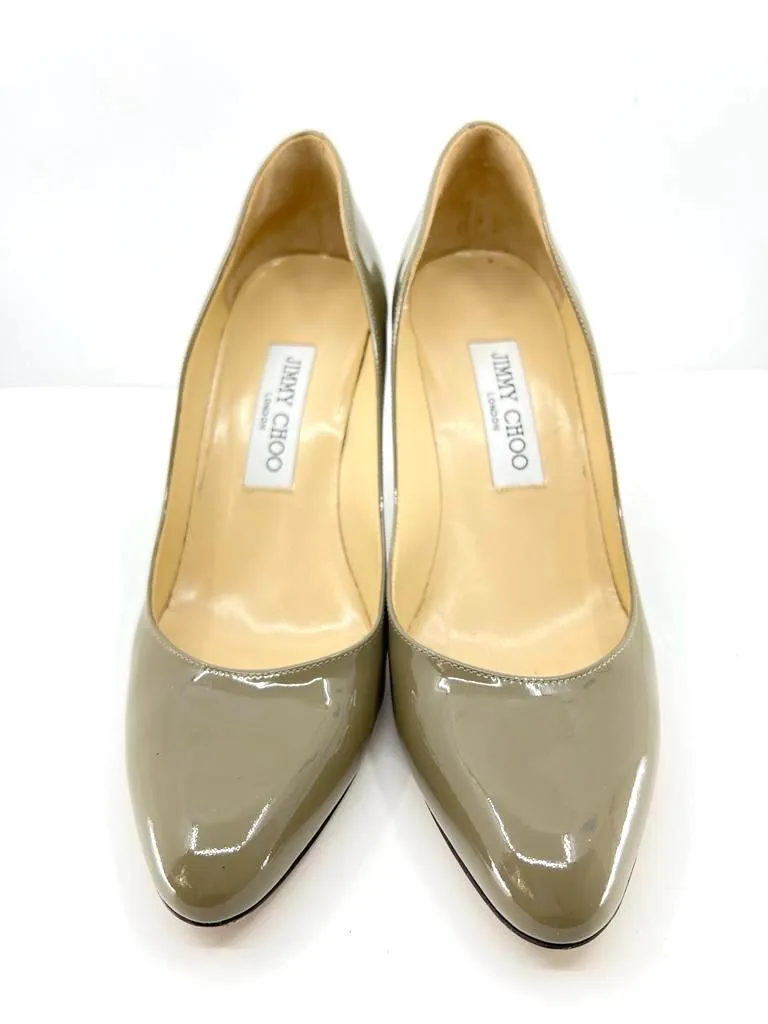 JIMMY CHOO ANOUK PATENT LEATHER PUMPS