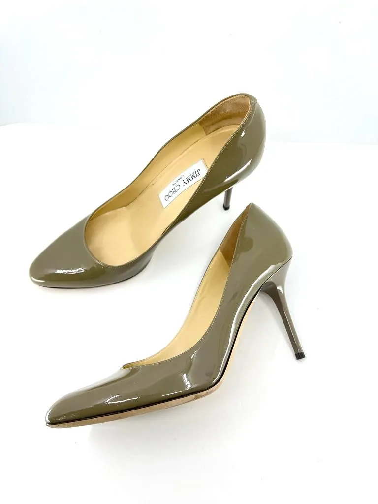 JIMMY CHOO ANOUK PATENT LEATHER PUMPS