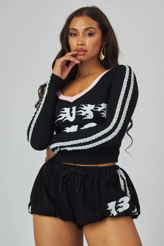 Lust 13 Bubble Shorts Set- Various Colors