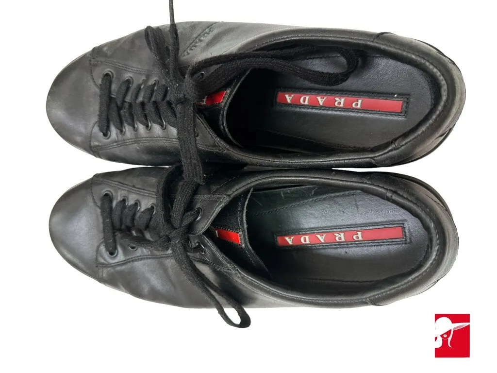 Prada men's leather lace up sneakers 4E 2860 size 7.5