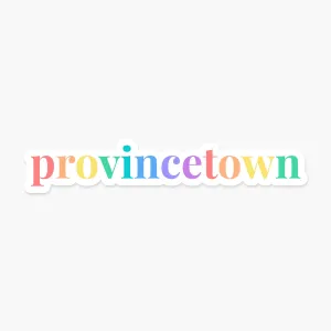 Provincetown, Massachusetts 3.45 x 1 in - Everyday Sticker