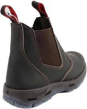 Red Back Boots USBOK Dark Brown Steel Toe Size 10.5 US (9.5 AU on pull tags)