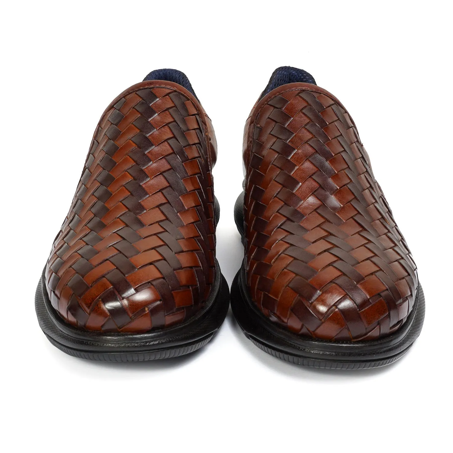 Tan Weaved Sneaker with Extra Light Weight Sole