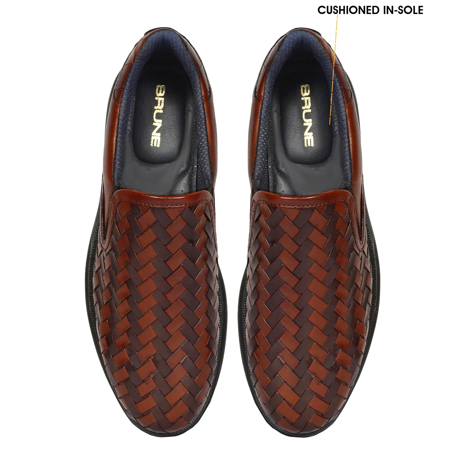 Tan Weaved Sneaker with Extra Light Weight Sole