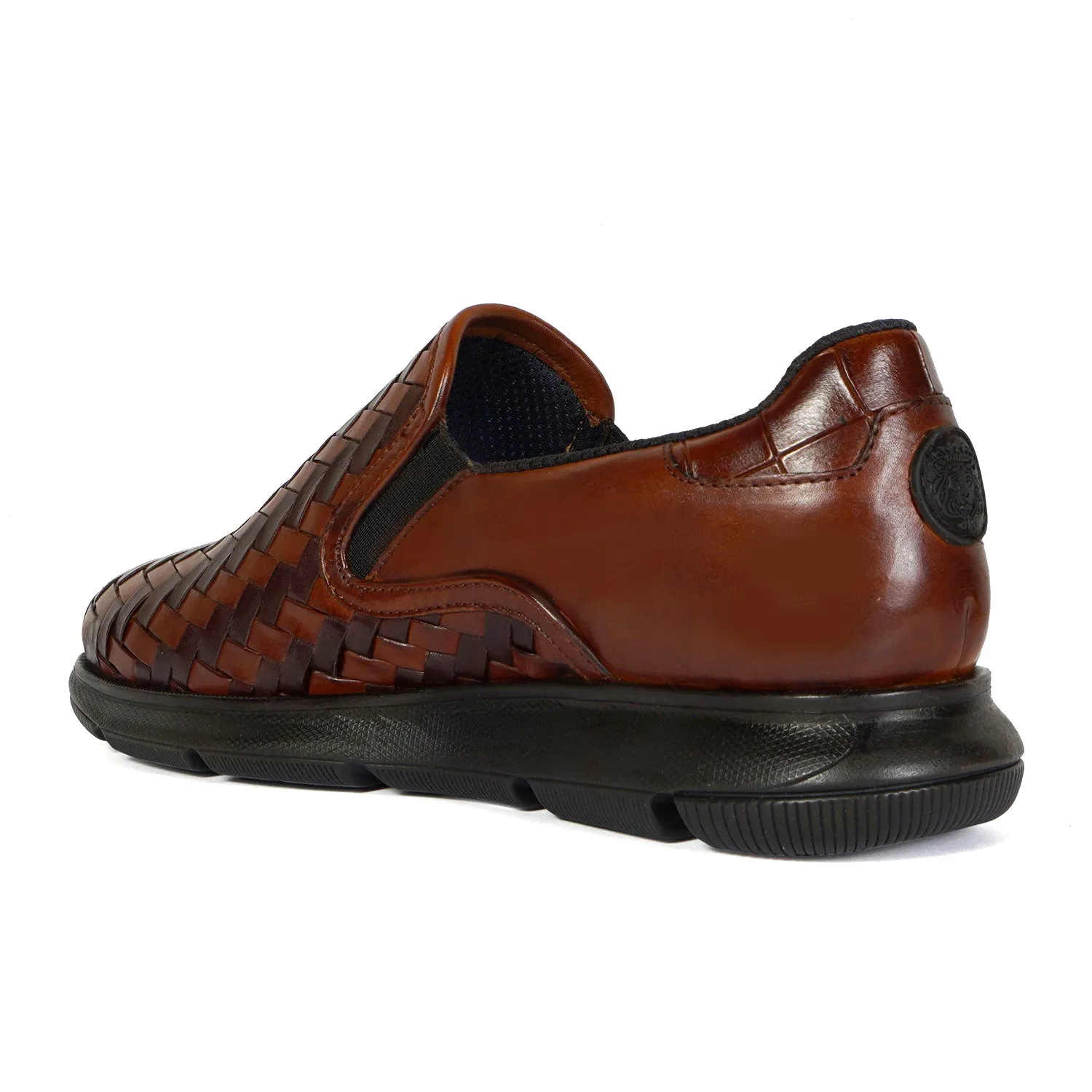 Tan Weaved Sneaker with Extra Light Weight Sole