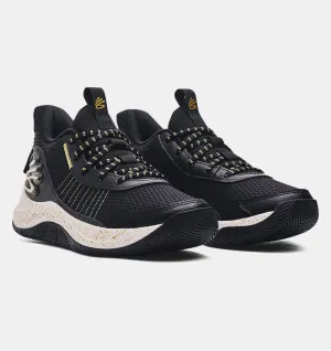 Under Armour Grade School Curry 3Z7 Basketball Shoes - Black / Metallic Gold