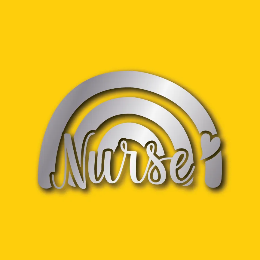 Vehicle Sticker: Nurse Rainbow