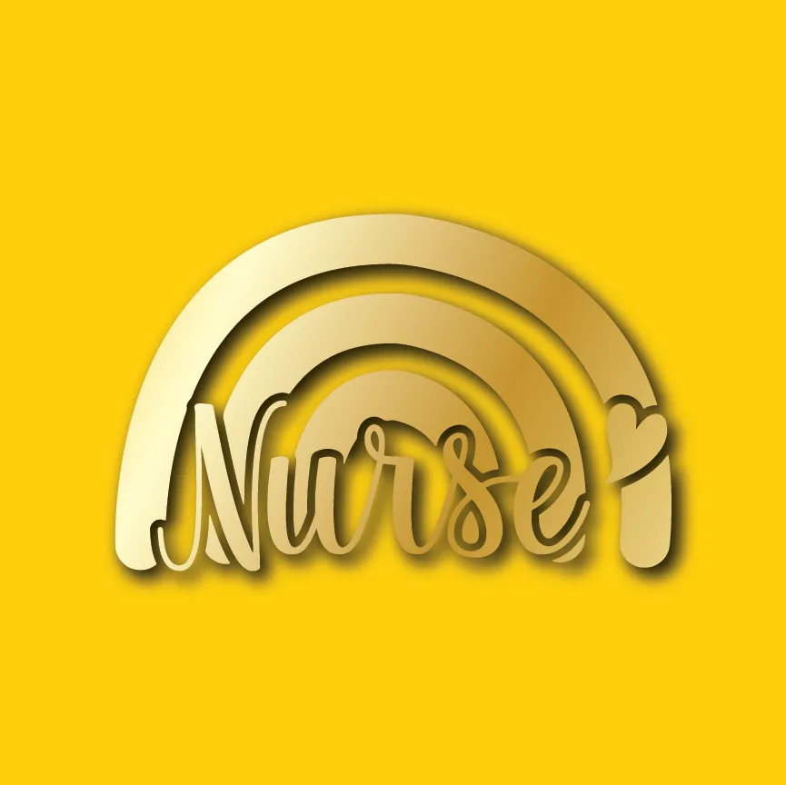 Vehicle Sticker: Nurse Rainbow