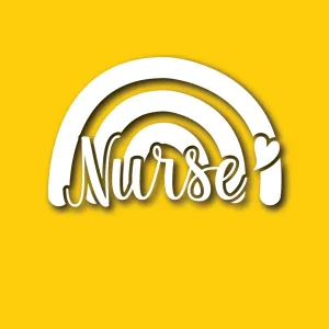 Vehicle Sticker: Nurse Rainbow