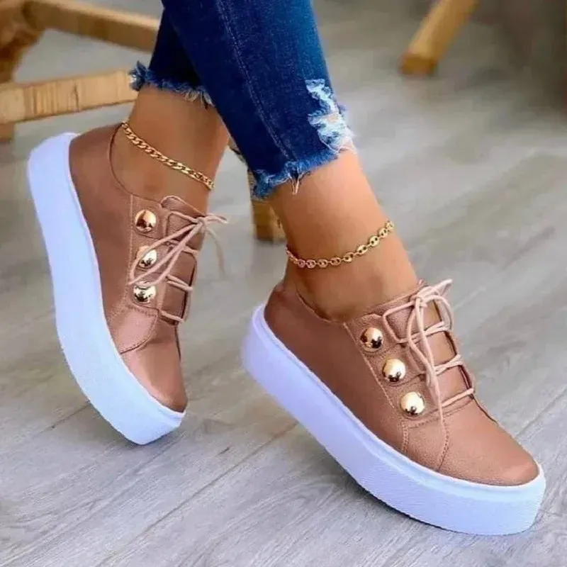 Women White Casual Sneakers Autumn Woman Leather Pu Fashion Vulcanized Shoes Female Platform Casual Shoes Zapatillas De Mujer