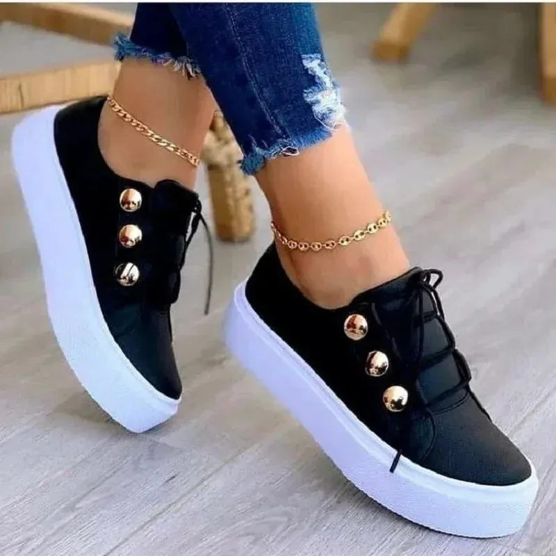 Women White Casual Sneakers Autumn Woman Leather Pu Fashion Vulcanized Shoes Female Platform Casual Shoes Zapatillas De Mujer