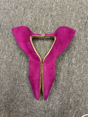 Women's VIA SPIGA Carola Fuschia Suede Pointed Toe Pumps  Sz: 7.5 