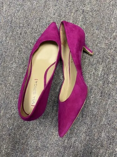 Women's VIA SPIGA Carola Fuschia Suede Pointed Toe Pumps  Sz: 7.5 