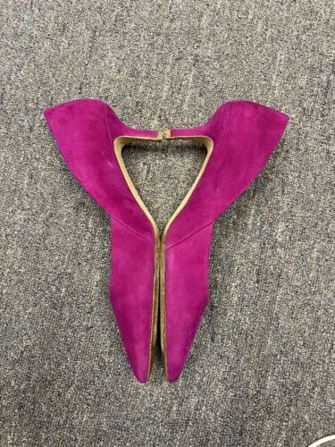 Women's VIA SPIGA Carola Fuschia Suede Pointed Toe Pumps  Sz: 7.5 